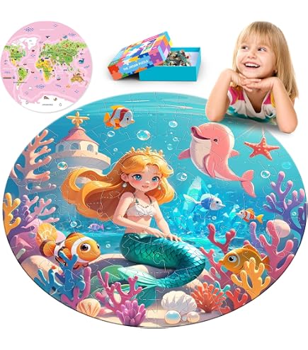 Amazon.com: Princess Floor Puzzles for Kids Ages 4-6, 54 Pieces